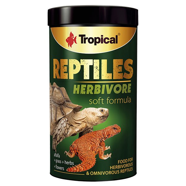Tropical Reptiles Herbivore Soft Otobur ve Omnivor Sürüngenler için Yem 250 Ml 65 Gr