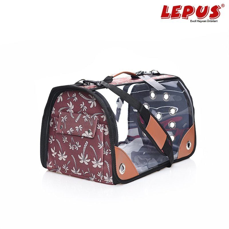 Lepus Şeffaf Fly Bag Palmiye Kahve M 25x40x25h cm