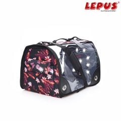 Lepus Şeffaf Fly Bag Çiçek Siyah M 25x40x25h cm