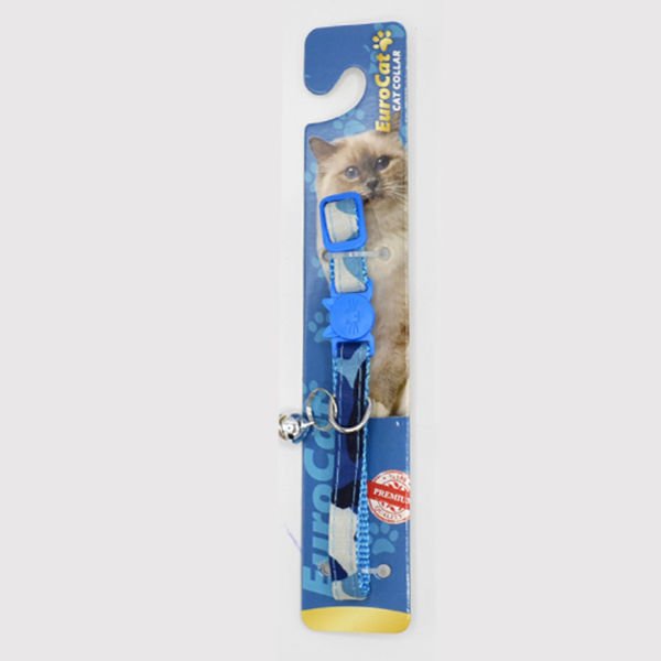 Eurocat Kedi Boyun Tasması Mavi 10 Mm 28 Cm