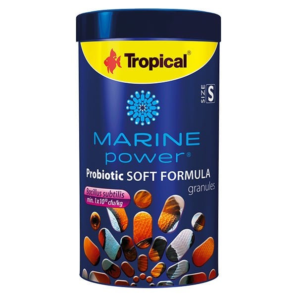 Tropical Marine Power Probiotic Soft Formula Prebiyotik Katkılı Omnivor Deniz Balık Yemi Small 100 Ml 60 Gr
