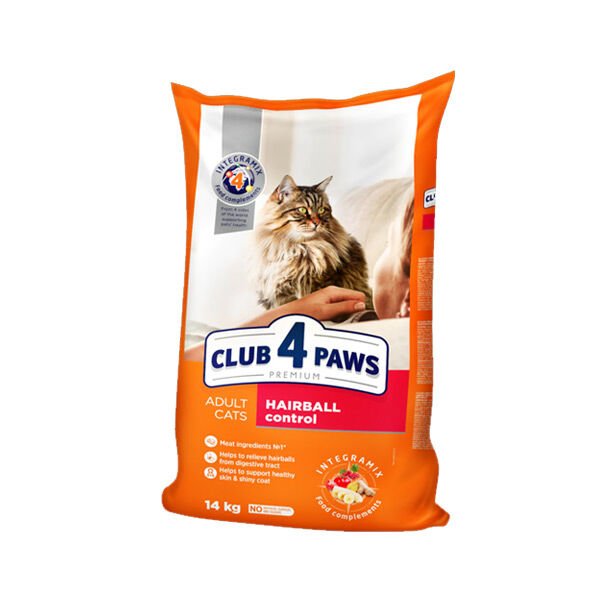 Club4Paws Premium Hairball Control Tavuklu Tüy Yumağı Önleyici Yetişkin Kedi Maması 14 Kg