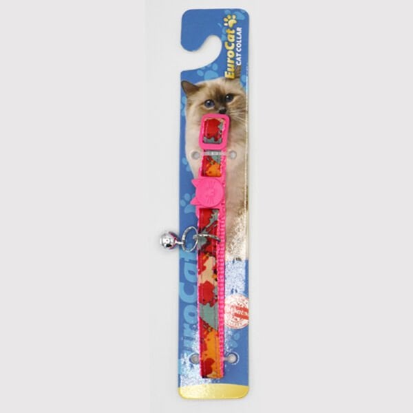 Eurocat Dalga Desenli Kedi Boyun Tasması Pembe 10 Mm 28 Cm