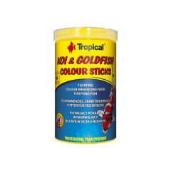 Tropical Koi Goldfish Colour Sticks Havuz Balıkları için Renklendirici Temel Balık Yemi 1000 Ml 80 Gr