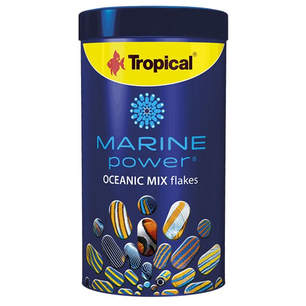 Tropical Marine Power Oceanic Mix Flakes Deniz Balıkları için Krill ve Spirulina Katkılı Balık Yemi 250 Ml 50 Gr