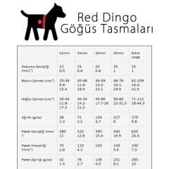 Red Dingo Classic Köpek Göğüs Tasması Kırmızı 12 Mm