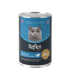 Reflex Plus Jöle İçinde Alabalıklı ve Ton Balıklı Yetişkin Konserve Kedi Maması 400 Gr