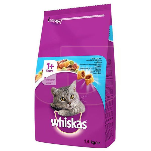 Whiskas Ton Balıklı ve Sebzeli Yetişkin Kedi Maması 1.4 Kg