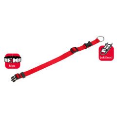 Karlie Basic Klipsli Köpek Boyun Tasması Medium Kırmızı 40-55 Cm