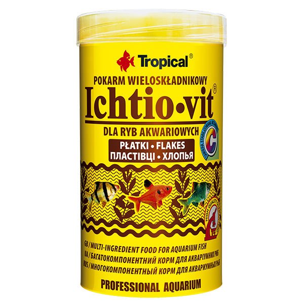 Tropical İchtio-Vit Zengin İçerikli Pul Balık Yemi 1000 Ml 200 Gr