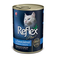 Reflex Plus Tuna ve Somonlu Yetişkin Konserve Kedi Maması 400 Gr