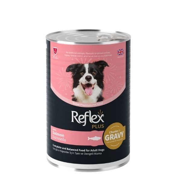 Reflex Plus Sos İçinde Somonlu Yetişkin Konserve Köpek Maması 400 Gr