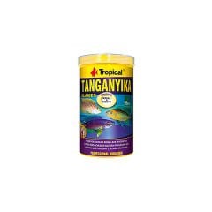 Tropical Tanganyika Flakes Tanganyika Cichlid Balıkları için Pul Balık Yemi 1000 Ml 200 Gr