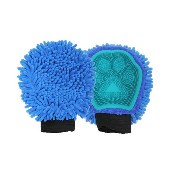 Pawise 2 In 1 Grooming Glove Köpek Tarama Eldiveni Mavi