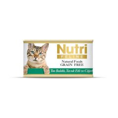 Nutri Feline Tahılsız Ton Balıklı Tavuklu ve Ciğerli Konserve Kedi Maması 85 Gr