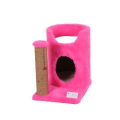 Cat Hause S04 Oval Yuvalı Kedi Tırmalama Evi Pembe 47 Cm