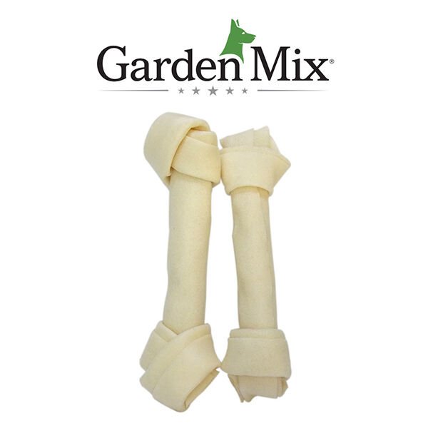 Garden Mix Beyaz Düğümlü Köpek Ödül Kemiği 2x7x7.5 Cm