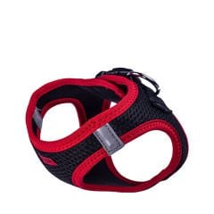 Doggie Havalı Dokuma Neon Küçük Irk Köpek Göğüs Tasması Xxxsmall Kırmızı 22-26 Cm