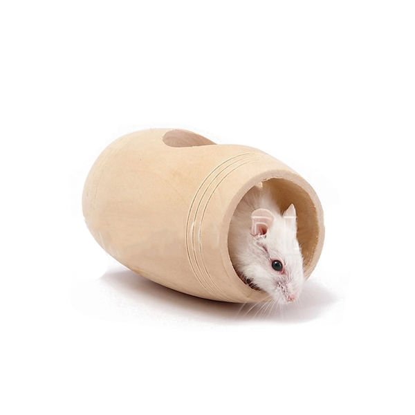 Carno Kemirgen Hamster Oyuncağı Naturel Ahşap Varil 8x5x5 Cm