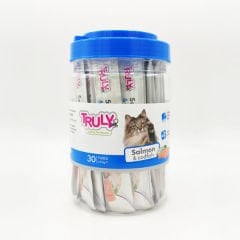 Truly Somonlu ve Morina Balıklı Sıvı Kedi Ödül Maması 14 Gr 30 Adet