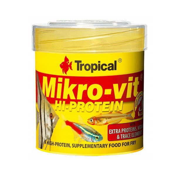 Tropical Mikro-Vit Hı-Protein Yavru Balıklar İçin Yüksek Proteinli Balık Yemi 50 Ml 32 Gr