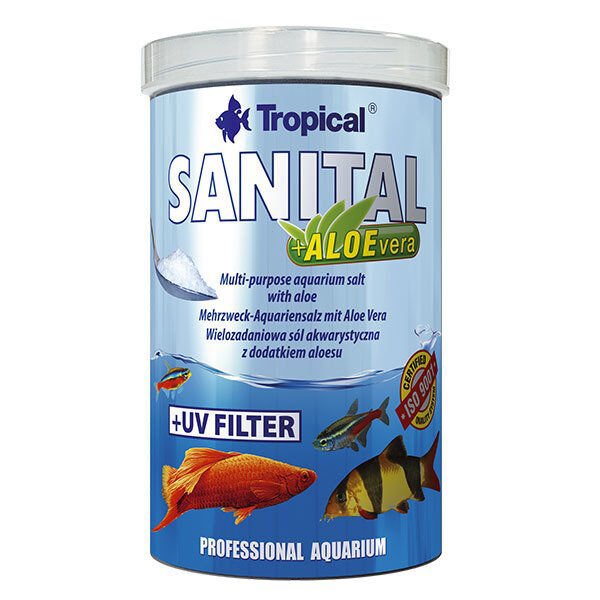 Tropical Sanital Aloe Vera İlaveli Zengin İçerikli Akvaryum Tuzu 100 Ml 120 Gr