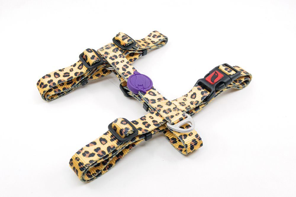 Tailpetz Leopard Desenli Köpek Göğüs Tasması Xsmall 20-34x23-38 Cm