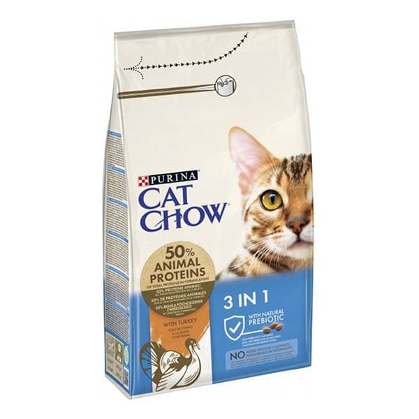 Purina Cat Chow Feline 3in1 Hindi Etli Yetişkin Kedi Maması 1.5 Kg