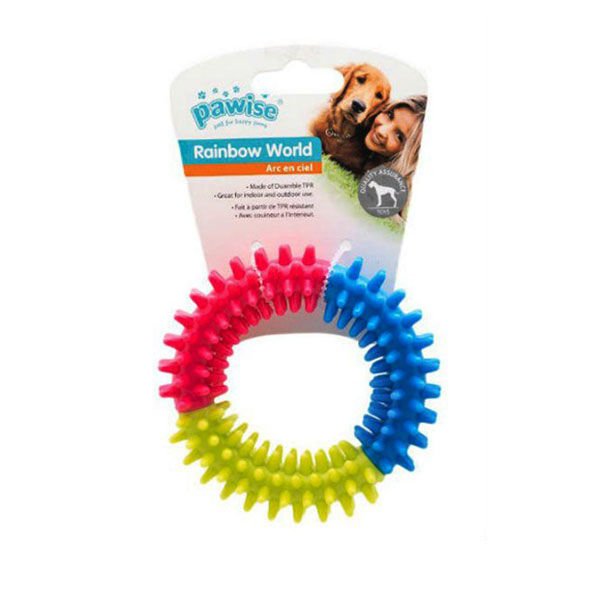 Pawise RainbowWorld Daire Kauçuk Köpek Oyuncağı Small Renkli