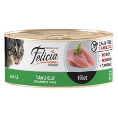 Felicia Tahılsız Tavuklu Fileto Yetişkin Konserve Kedi Maması 85 Gr