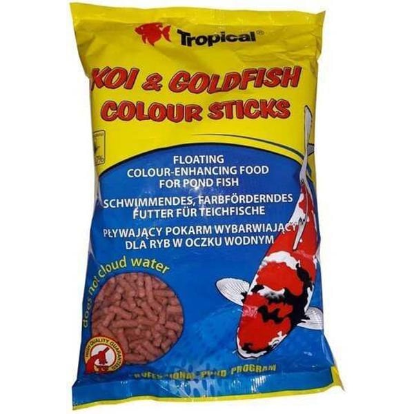 Tropical Koi Goldfish Colour Sticks Havuz Balıkları için Renklendirici Temel Balık Yemi 100 Ml 90 Gr