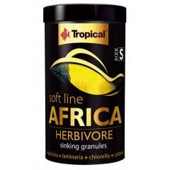 Tropical Softline Africa Herbivore Granules Afrika Balıkları için Dibe Batan Yumuşak Taneli Granül Balık Yemi 250 Ml