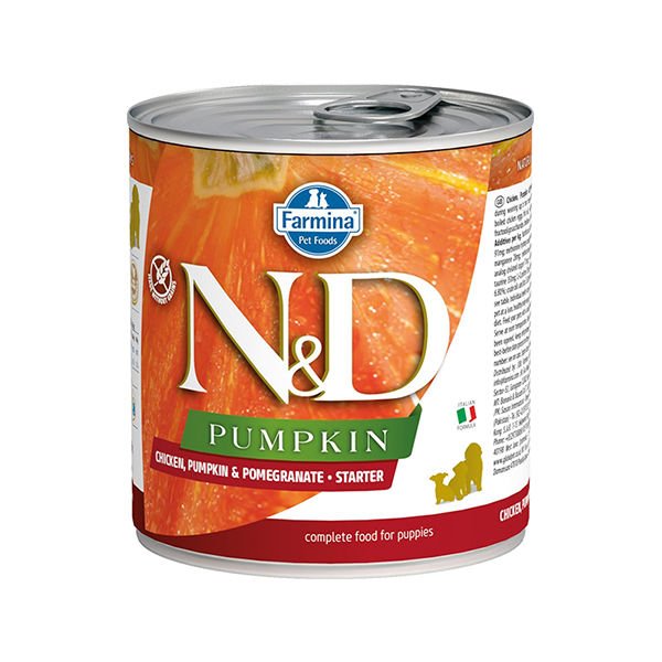 N&D Pumpkin Tavuklu ve Narlı Yavru Konserve Yaş Köpek Maması 285 Gr