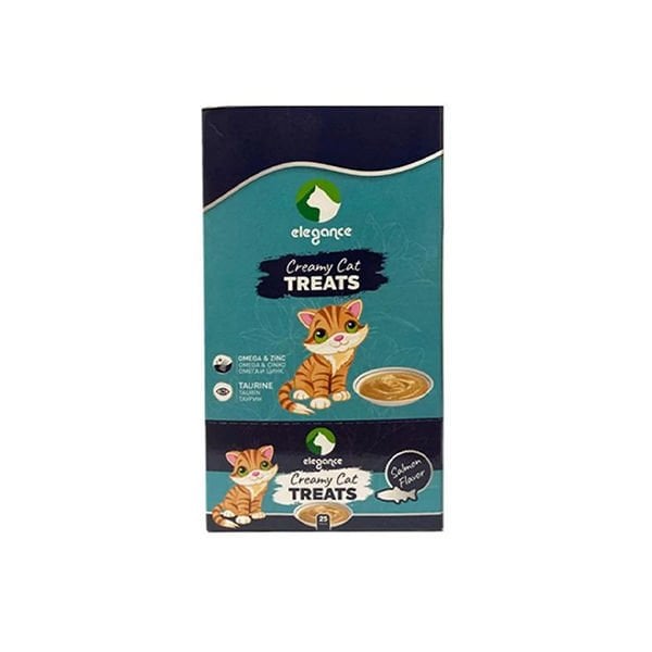 Elegance Creamy Treats Somonlu Sıvı Kedi Ödülü 15 Gr 25 Adet