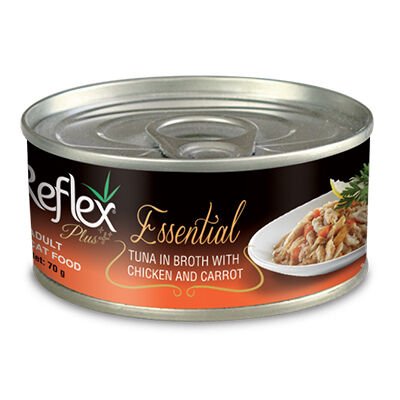 Reflex Plus Ton Balık ve Havuc Tavuklu Yetişkin Kedi Konservesi 70 Gr