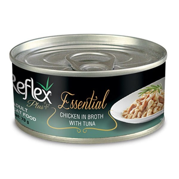 Reflex Plus Ton Balık ve Tavuklu Yetişkin Konserve Kedi Maması 70 Gr