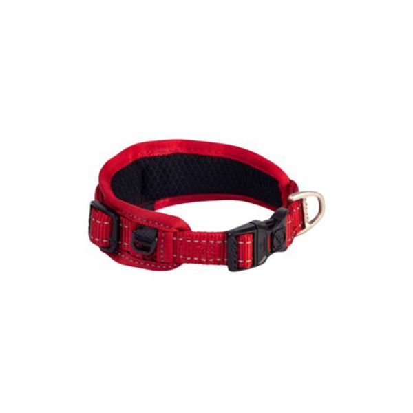 Rogz Utility Gevoerde Halsband Dolgulu Köpek Boyun Tasması Kırmızı Large 2x30-42 Cm