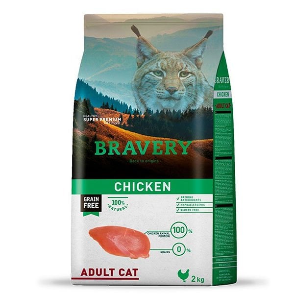 Bravery Adult Tavuklu Yetişkin Kedi Maması 2 Kg