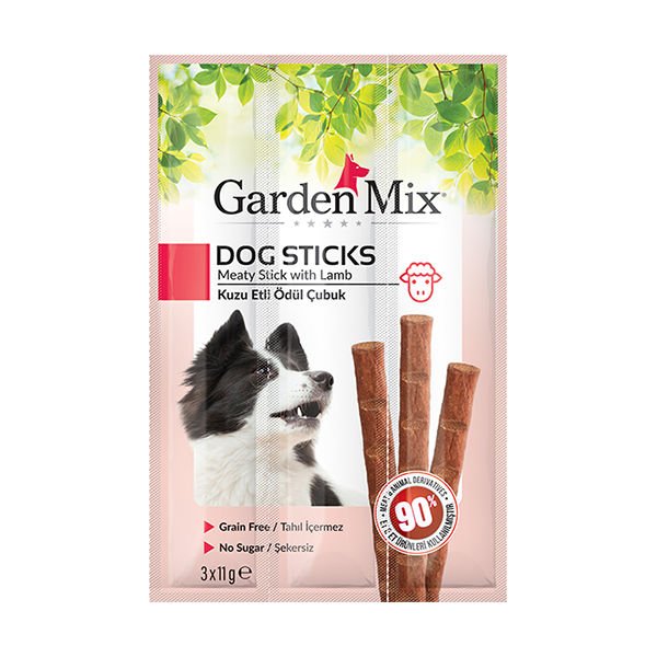 Garden Mix Kuzu Etli Stick Köpek Ödül Maması 3 Adet 11 Gr