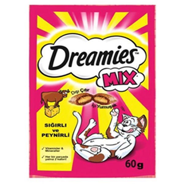 Dreamies Biftek ve Peynirli Mix Kedi Ödül Maması 60 Gr