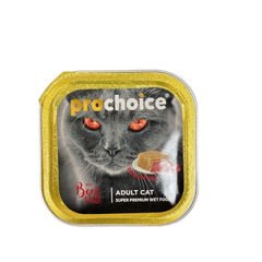 Prochoice Adult Pate Biftekli Alu Tray Yetişkin Konserve Kedi Maması 100 Gr