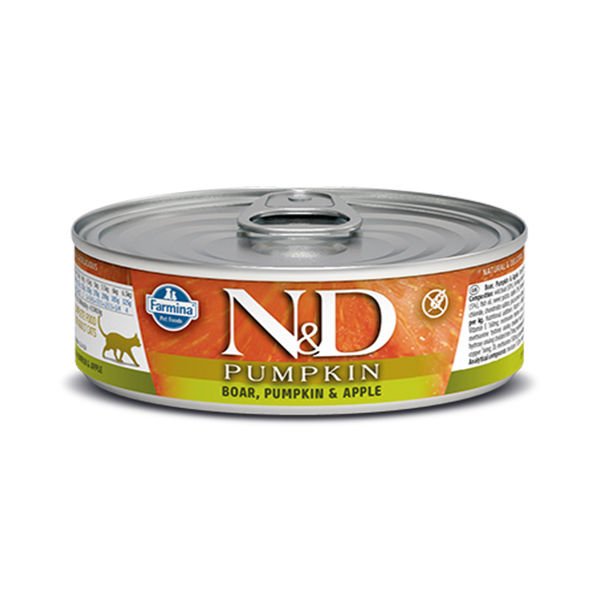N&D Balkabaklı Domuzlu ve Elmalı Kedi Konservesi 80 Gr