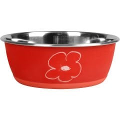 Flamingo Writable Kedi ve Köpek Mama Kabı Kırmızı 350 Ml