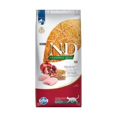 N&D Düşük Tahıllı Tavuk ve Narlı Yetişkin Kedi Maması 10 Kg