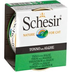 Schesir Ton Balıklı ve Deniz Bitkili Jöleli Konserve Kedi Maması 85 Gr