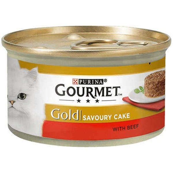 Gourmet Gold Savoury Cake Sığır Etli Konserve Kedi Maması 85 Gr