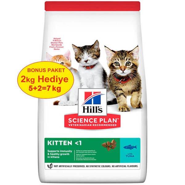 Hills Kitten Ton Balıklı Yavru Kedi Maması 5+2 Kg Hediyeli