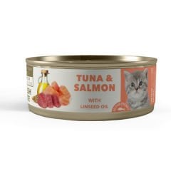 Amity Süper Premium Tuna ve Somonlu Yavru Konserve Kedi Maması 80 Gr