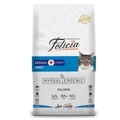 Felicia Düşük Tahıllı Hipoalerjenik Somonlu Yetişkin Kedi Maması 12 Kg