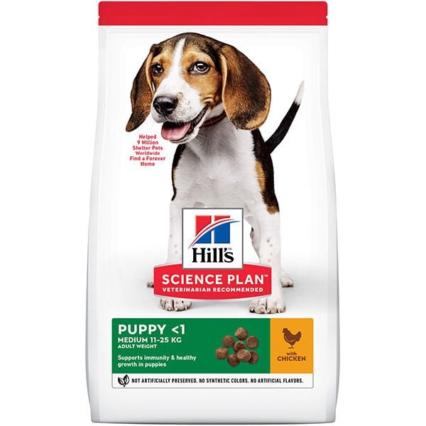 Hills Puppy Orta Irk Tavuklu Yavru Köpek Maması 14 Kg